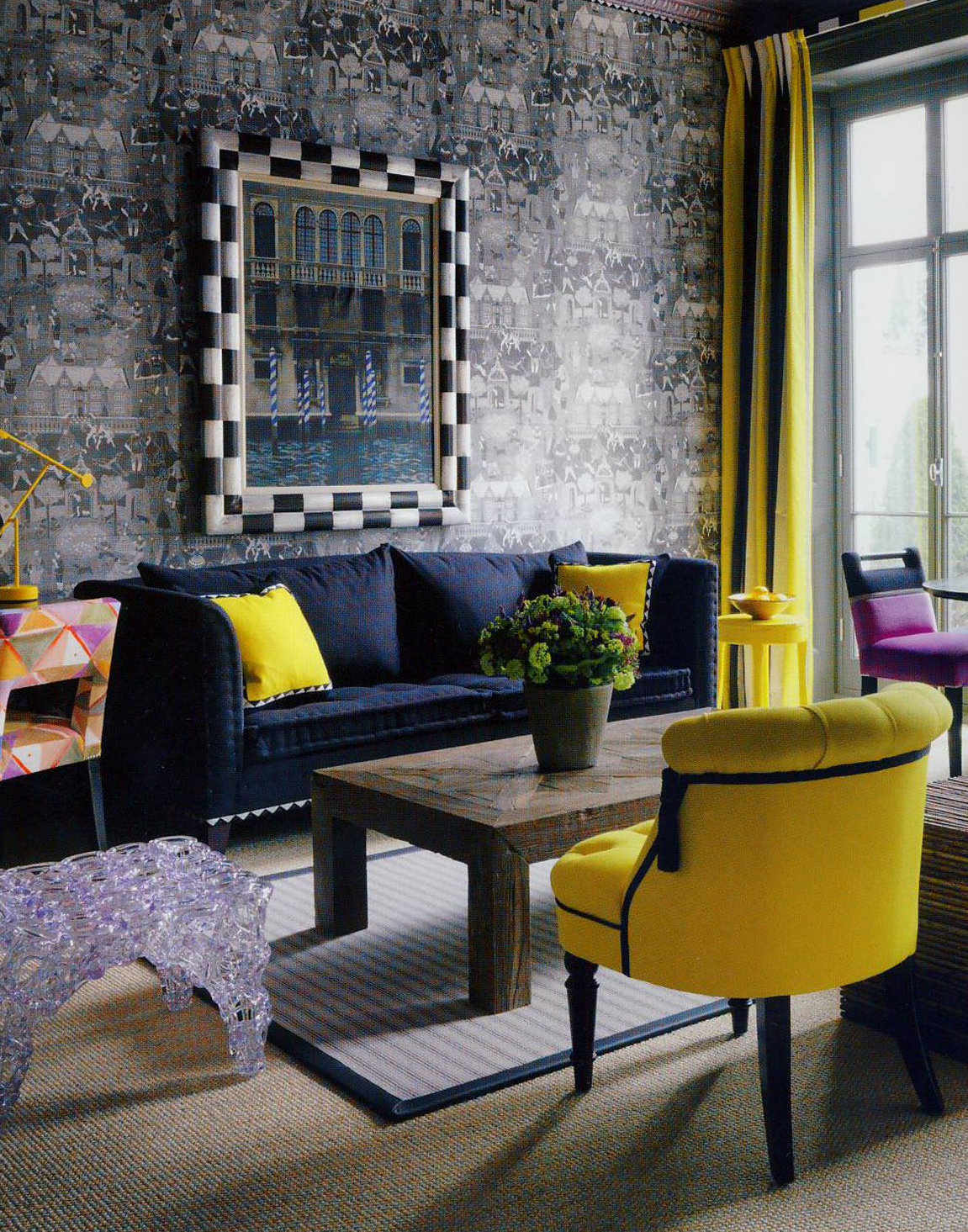 kit kemp living room interior design a living space black yellow